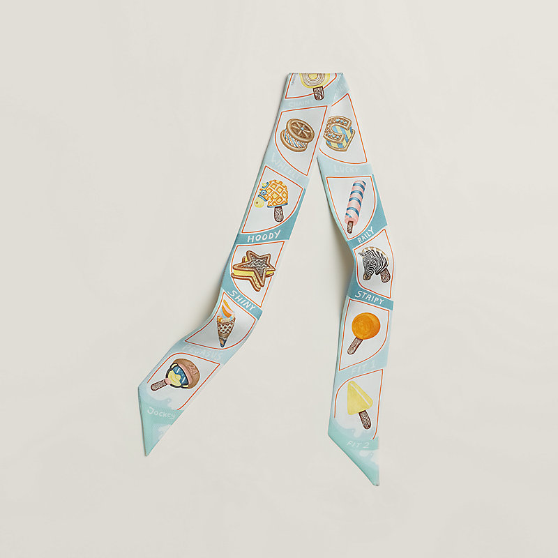 Funny Ice Cream Twilly - Blue | Hermès Mainland China